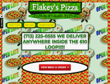 Tablet Screenshot of flakeyspizza.com